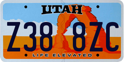 UT license plate Z388ZC