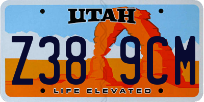 UT license plate Z389CM