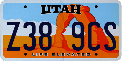 UT license plate Z389CS