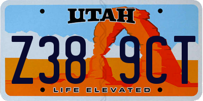 UT license plate Z389CT