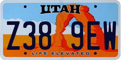 UT license plate Z389EW