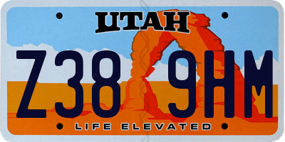 UT license plate Z389HM