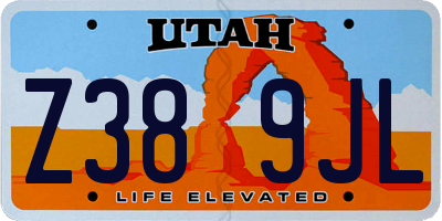 UT license plate Z389JL