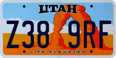 UT license plate Z389RF
