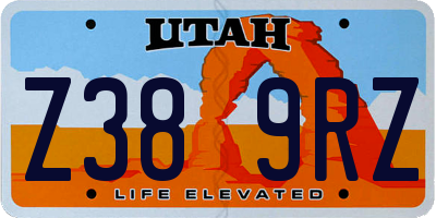 UT license plate Z389RZ