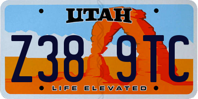 UT license plate Z389TC