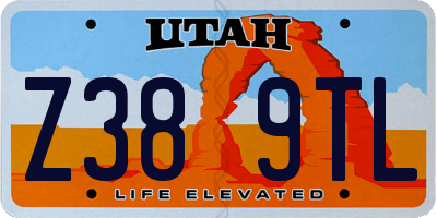 UT license plate Z389TL