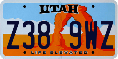 UT license plate Z389WZ
