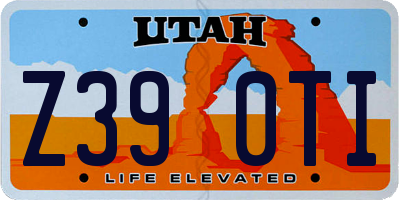 UT license plate Z390TI