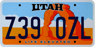 UT license plate Z390ZL