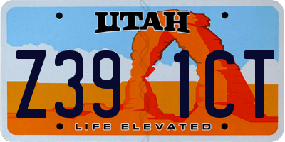 UT license plate Z391CT
