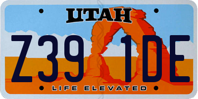 UT license plate Z391DE