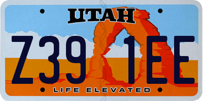 UT license plate Z391EE