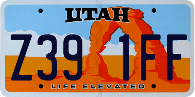 UT license plate Z391FF