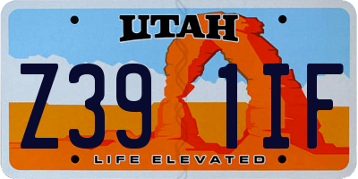 UT license plate Z391IF