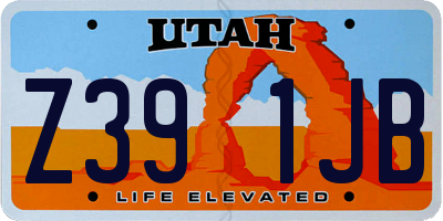 UT license plate Z391JB