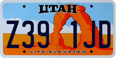 UT license plate Z391JD