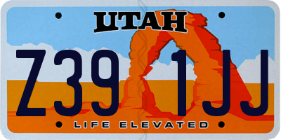 UT license plate Z391JJ