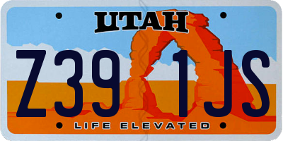UT license plate Z391JS
