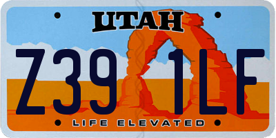 UT license plate Z391LF