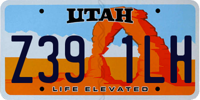 UT license plate Z391LH