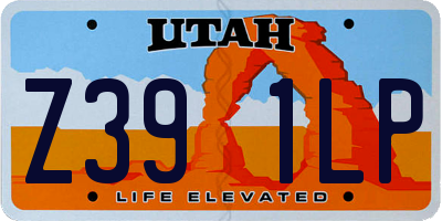 UT license plate Z391LP