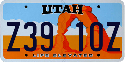 UT license plate Z391OZ