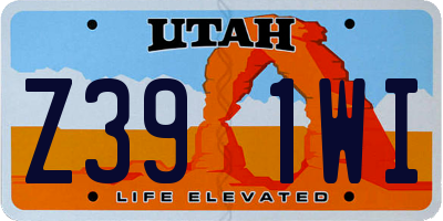 UT license plate Z391WI