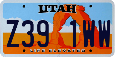 UT license plate Z391WW