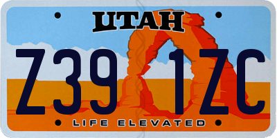 UT license plate Z391ZC