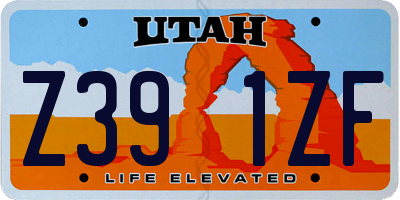 UT license plate Z391ZF