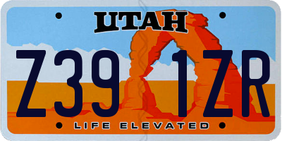 UT license plate Z391ZR