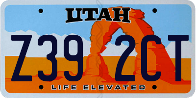 UT license plate Z392CT