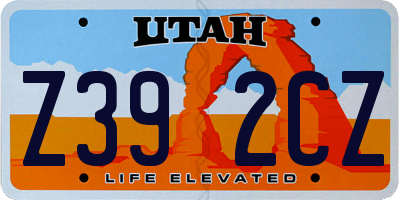 UT license plate Z392CZ