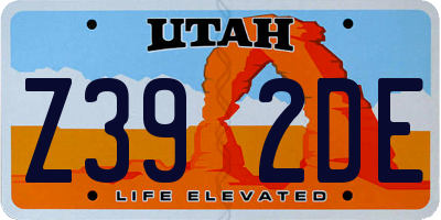 UT license plate Z392DE