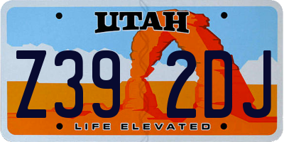 UT license plate Z392DJ