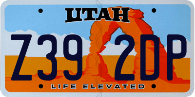 UT license plate Z392DP