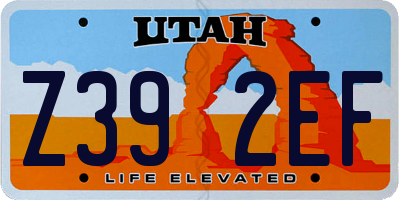 UT license plate Z392EF