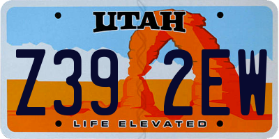 UT license plate Z392EW
