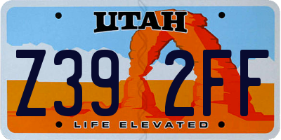 UT license plate Z392FF