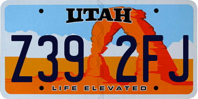 UT license plate Z392FJ