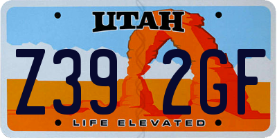 UT license plate Z392GF