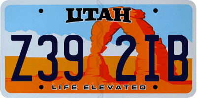 UT license plate Z392IB