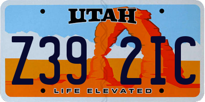 UT license plate Z392IC