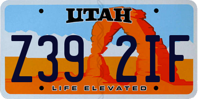 UT license plate Z392IF