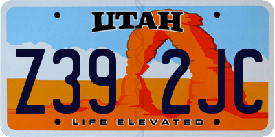 UT license plate Z392JC