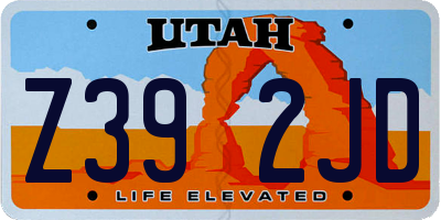 UT license plate Z392JD