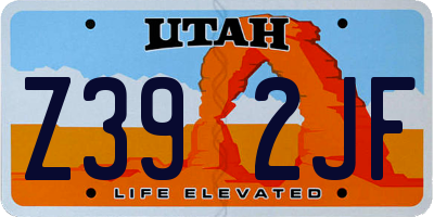 UT license plate Z392JF