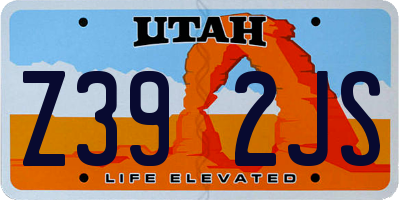 UT license plate Z392JS