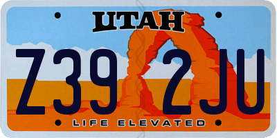 UT license plate Z392JU